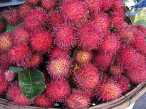 Lychee: often part of the selection of breakfast fruits
