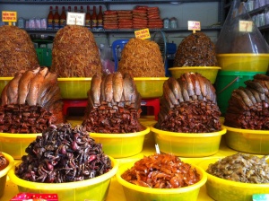 Mounds of pickled fish in the market in Chau Doc